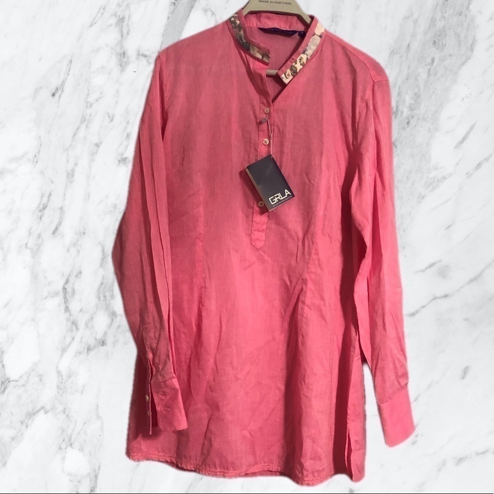 Georg Roth Pink Tunic Blouse Small laganlook spring outfit indie